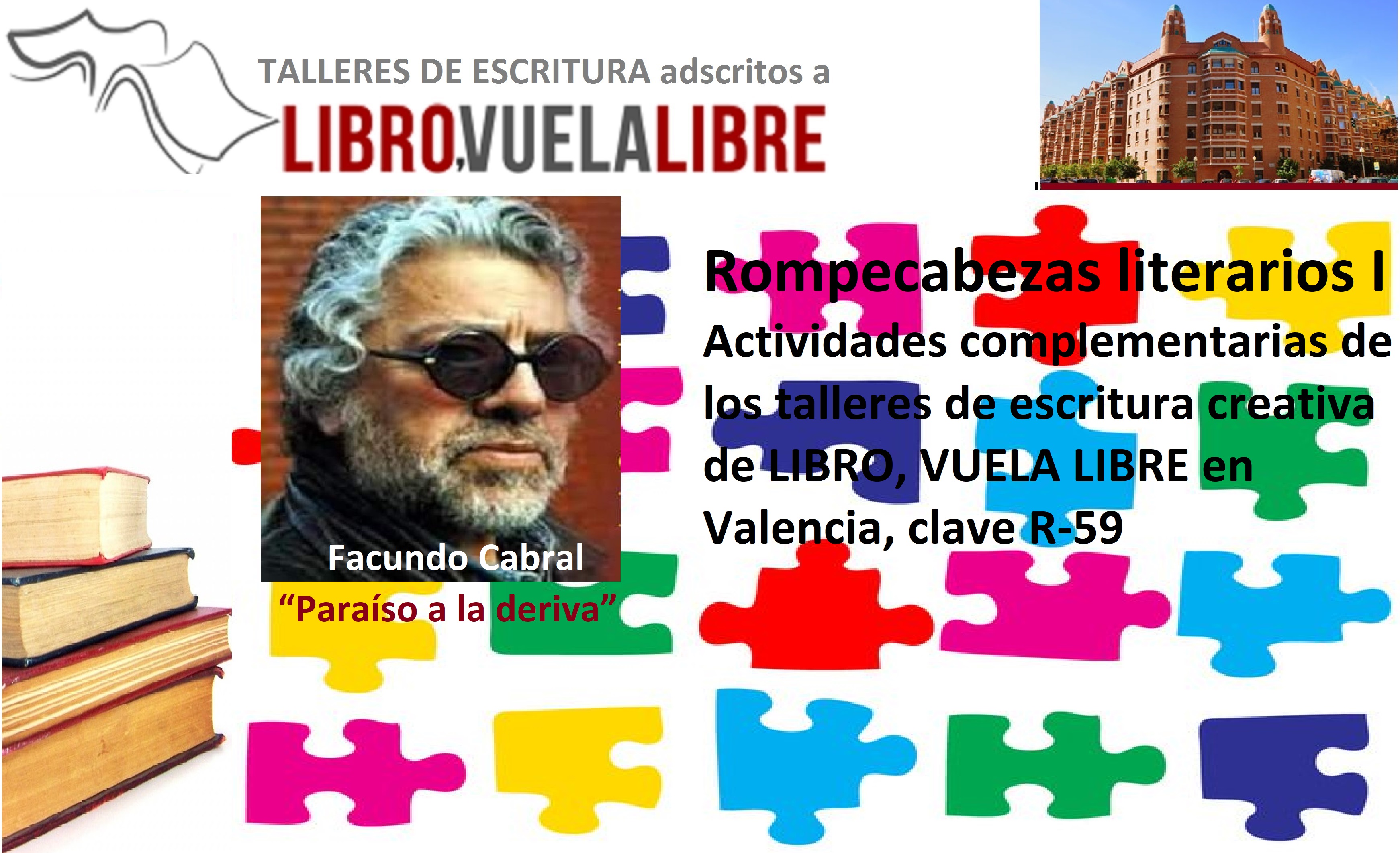 Cursos de escritura en Valencia de LIBRO, VUELA LIBRE. Rompecabezas literarios