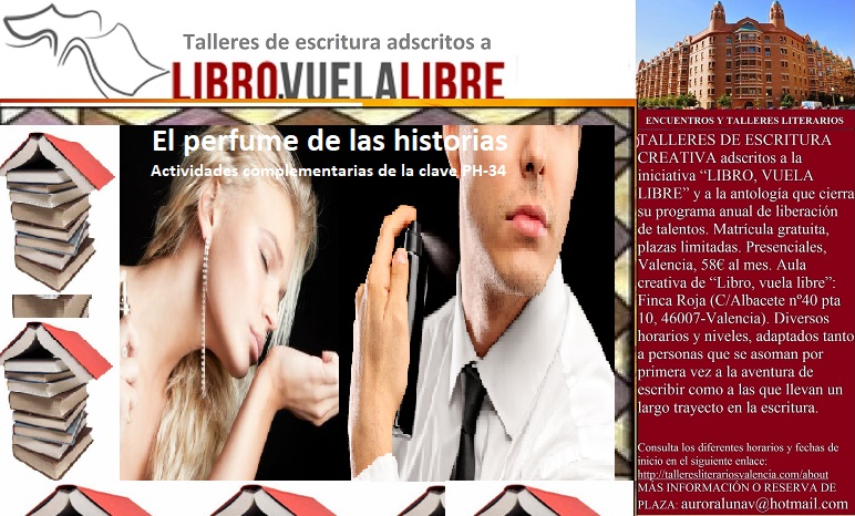 Relatos sensoriales de la clave PH-34 en el taller de escritura en Valencia de Libro, vuela libre