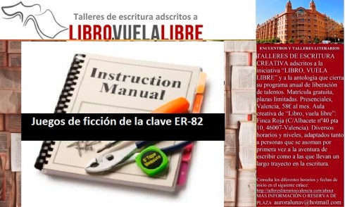 Clave ER-82. Ejercicios de ritmo en curso de los talleres de escritura en Valencia de LIBRO, VUELA LIBRE