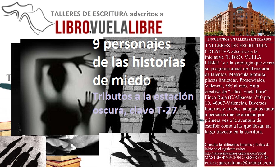 Nueve personajes de las historias de miedo en el taller de escritura en Valencia