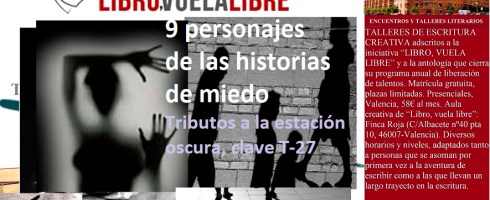 Nueve personajes de las historias de miedo en el taller de escritura en Valencia
